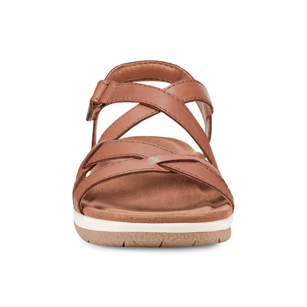 Earth Shoes Sterling Casual Strappy Round Toe Flat Sandals Medium Natural