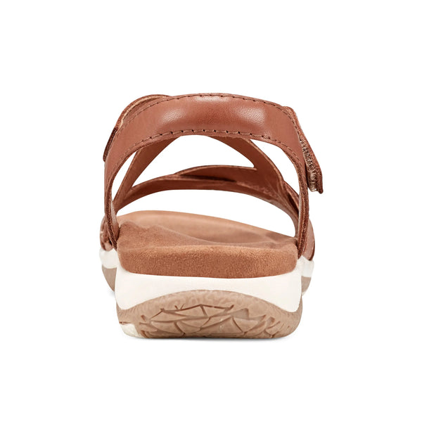 Earth Shoes Sterling Casual Strappy Round Toe Flat Sandals Medium Natural