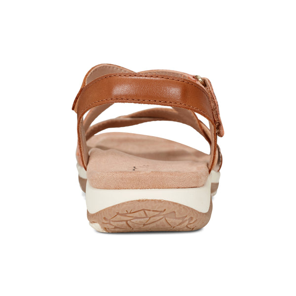 Earth Shoes Sterling Casual Strappy Round Toe Flat Sandals Natural Multi