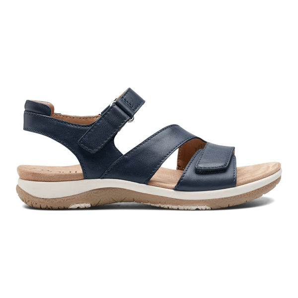 earth shoes Sureal Casual Strappy Round Toe Flat Sandals Dark Blue