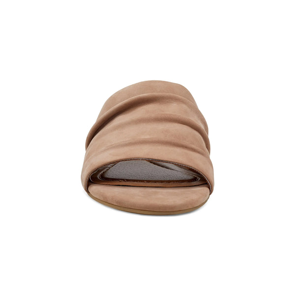 Earth Shoes Talma Ruched Flat Slip-On Sandals Taupe