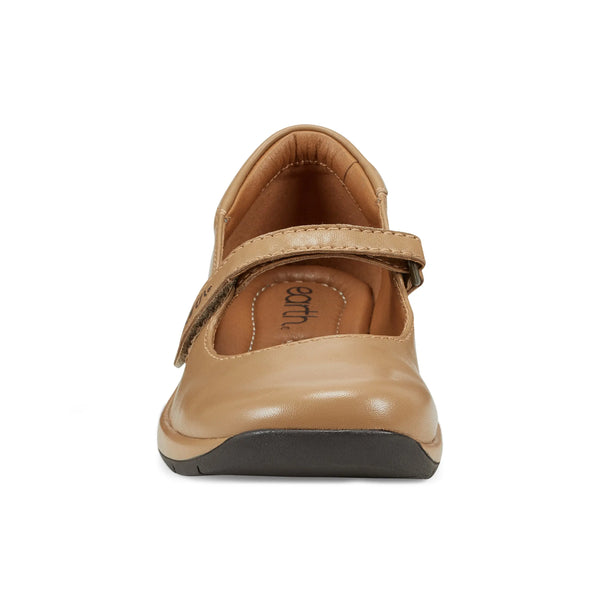 Earth Shoes Tose Lug Sole Square Toe Casual Ballet Flats Medium Natural