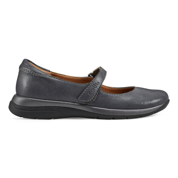 earth shoes Tose Lug Sole Square Toe Casual Ballet Flats Pewter