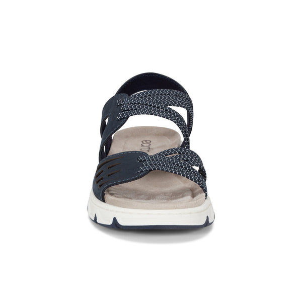 Earth Shoes Vernon Strappy Slingback Casual Flat Sandals Dark Blue