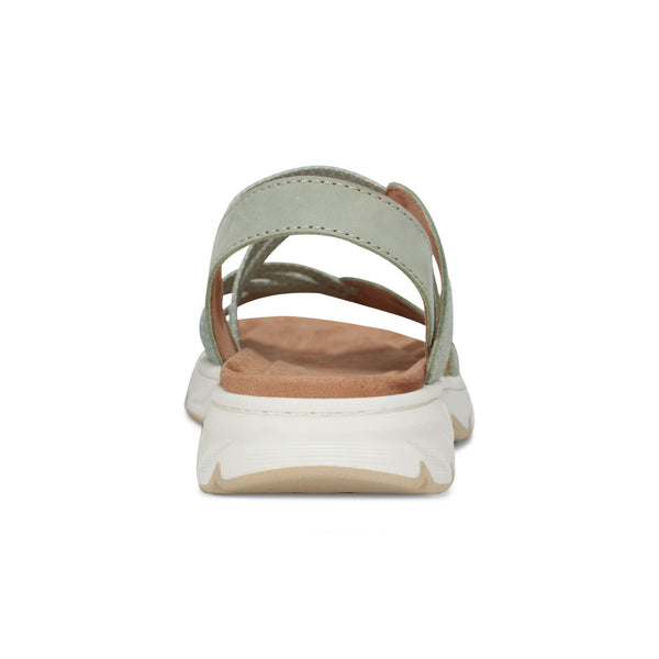 Earth Shoes Vernon Strappy Slingback Casual Flat Sandals Light Green