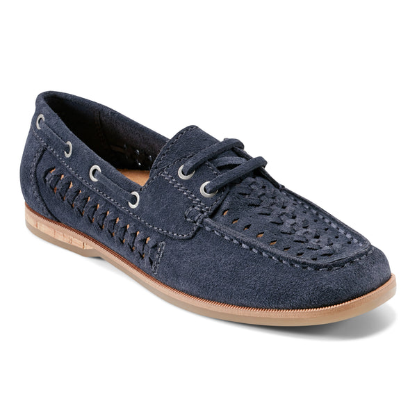 Earth Shoes Wishing Almond Toe Slip-on Flat Casual Loafers Dark Blue