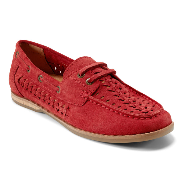 Earth Shoes Wishing Almond Toe Slip-on Flat Casual Loafers Light Red