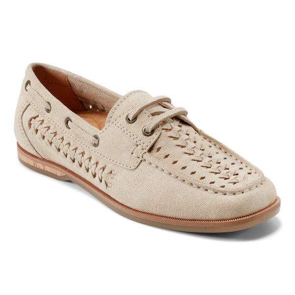 Earth Shoes Wishing Almond Toe Slip-on Flat Casual Loafers Light Natural