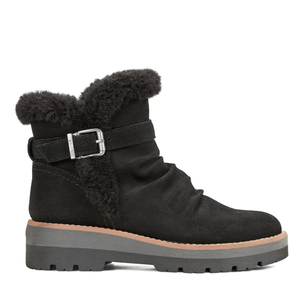 earth shoes Yara Waterproof Lug Sole Casual Ankle Booties Black