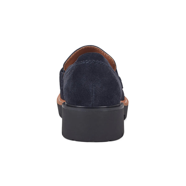 Earth Shoes Zalor Round Toe Lug Sole Casual Slip-on Loafers Dark Blue