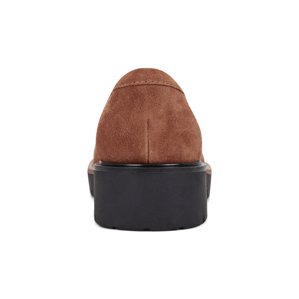 Earth Shoes Zimm Round Toe Lug Sole Casual Slip-on Loafers Medium Brown