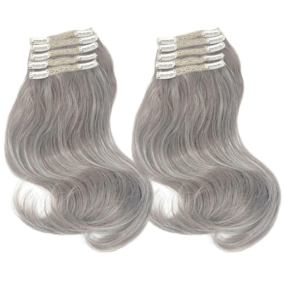easilocks 12" 10 Clip In HD Added Volume Side Pieces Light Grey
