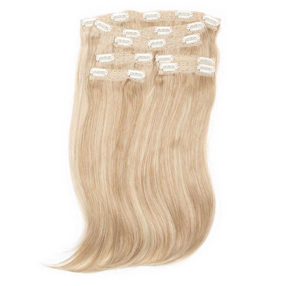 easilocks 14" Silky Straight Clip In Hair Extensions Black/Ebony