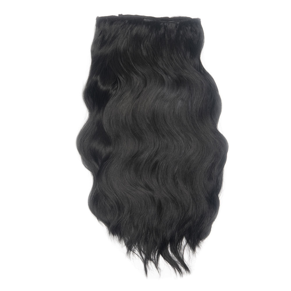 Easilocks 20" Wavy Clip In Hair Extensions Black/Ebony