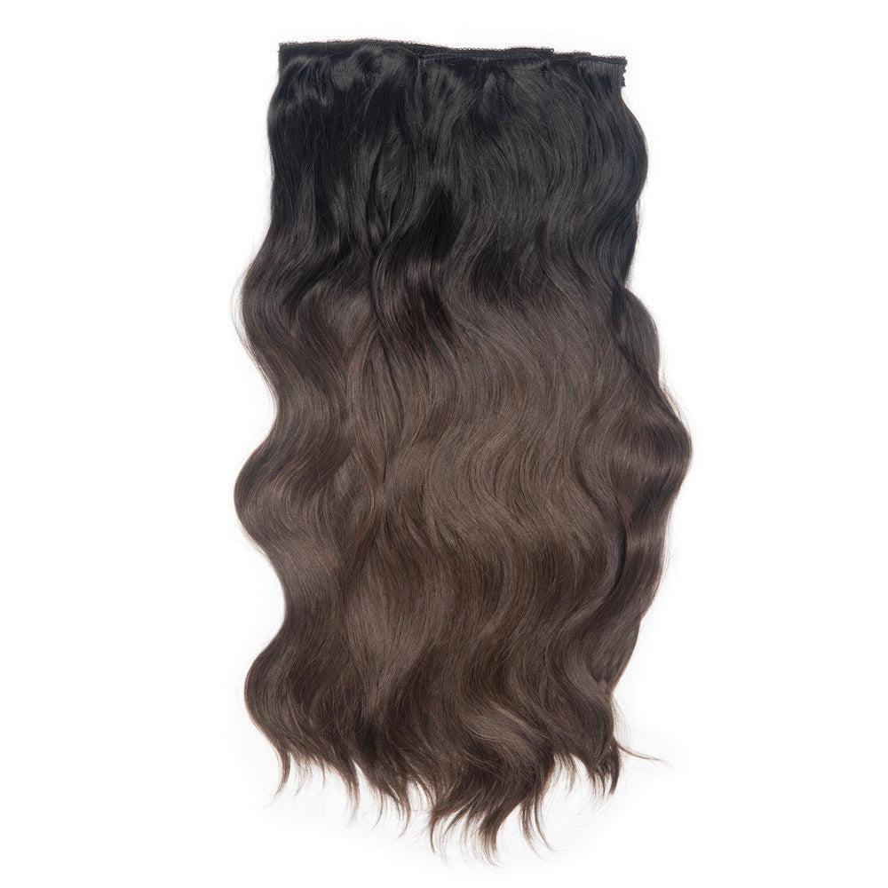 Easilocks 20" Wavy Clip In Hair Extensions Black/Ebony