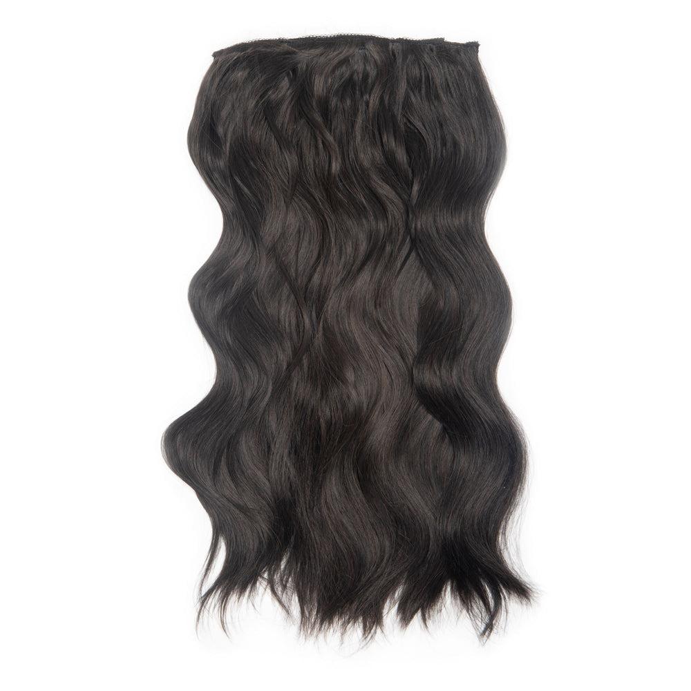 easilocks 20" Wavy Clip In Hair Extensions Black/Ebony
