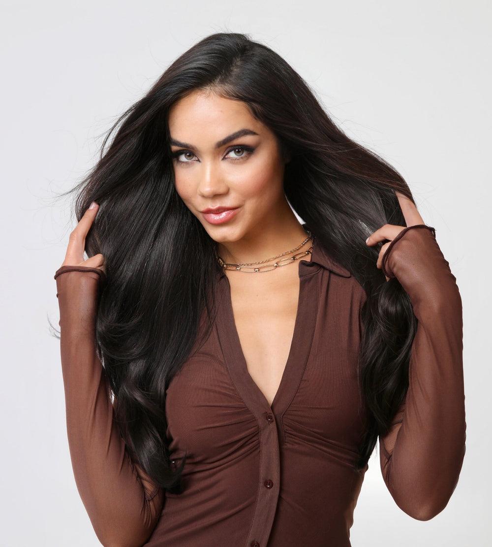 Easilocks Clip In Volume Bouncy - 20" - Easilocks - HD Memory Fibre Technology - 180g Of Full Volume Hair - Heat-Resistant Up To 150 Degrees Ash Blonde