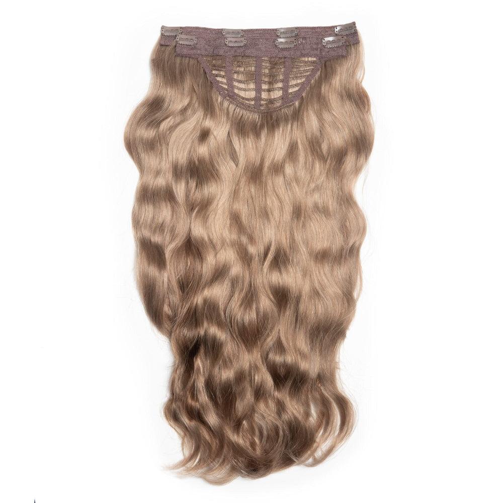 Easilocks Double Human Hair Wavy Clip In Hair Extensions - 16" & 22" Toffee