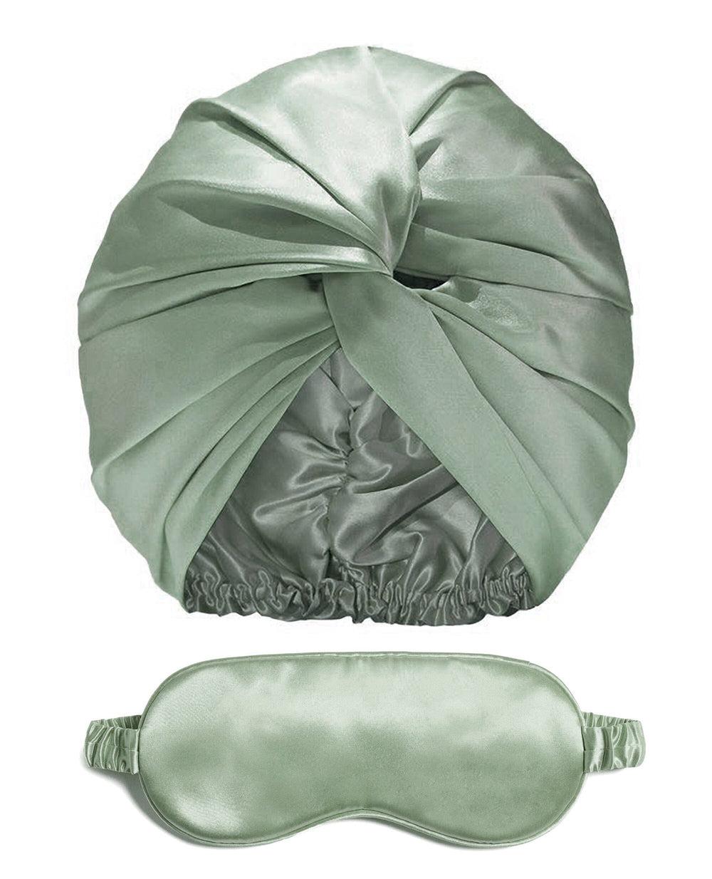 Easilocks Dream Duos Pack Turban & Eyemask Sage Green