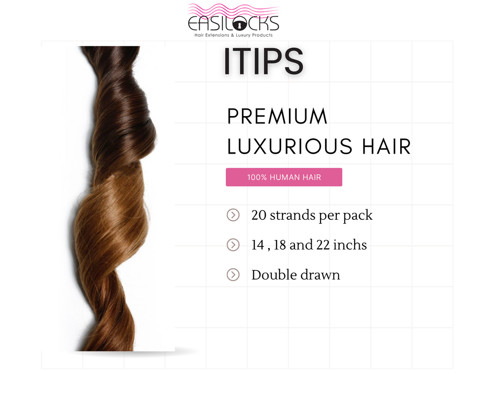 easilocks Easi-iTips Professional Hair Extensions 14 Inch Badass Bronde