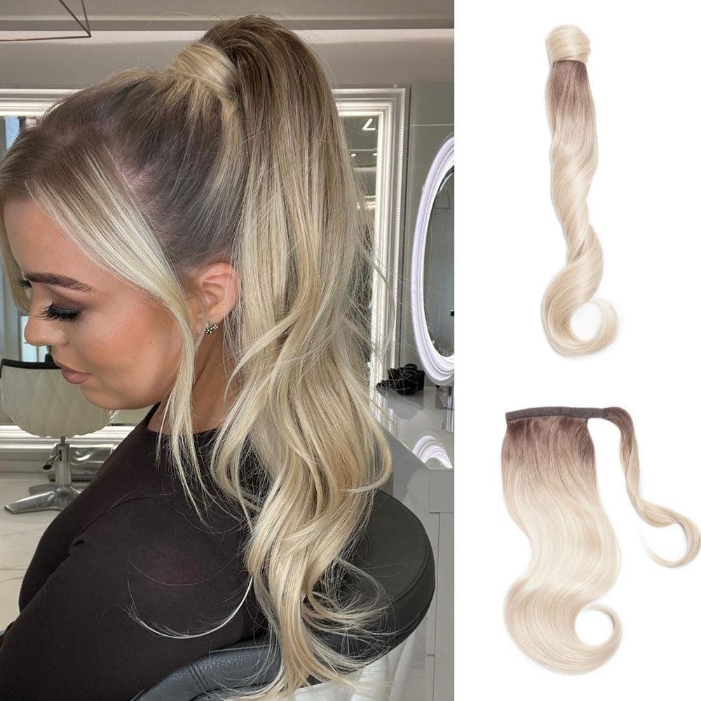 easilocks 16 inches Ponytail Light Grey