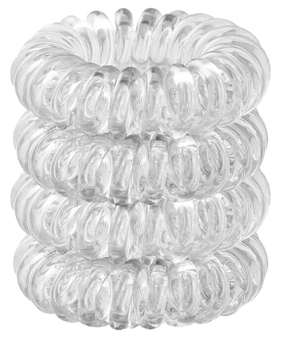 easilocks Easilocks Clear Spiral Hair Bobbles x4 Default Title