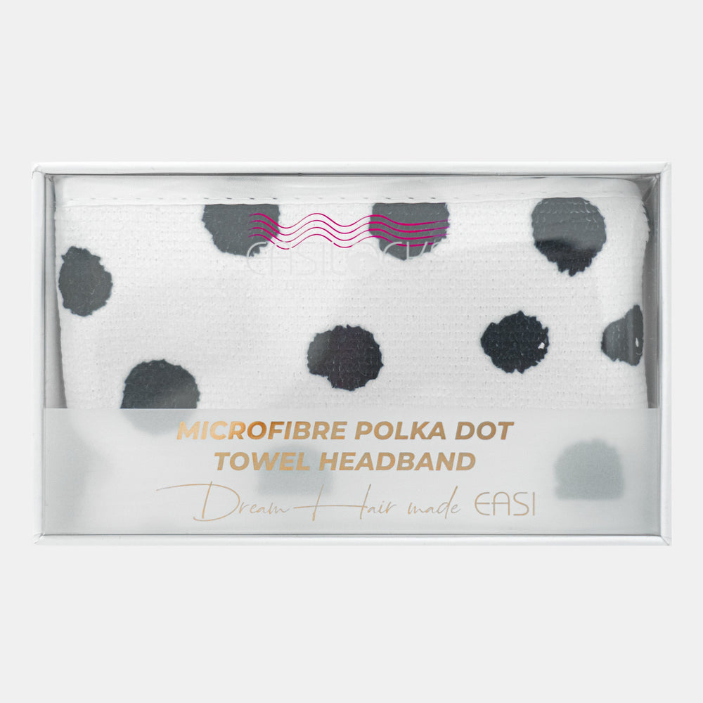 easilocks Easilocks Fluffy Towel Headband Polka Dot