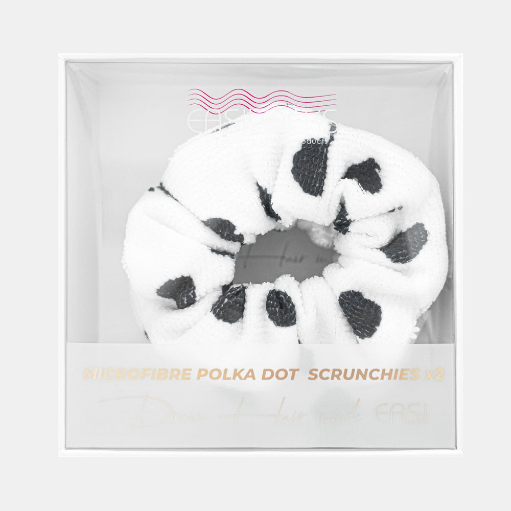 Easilocks Easilocks Fluffy Towel Scrunchies Polka Dot