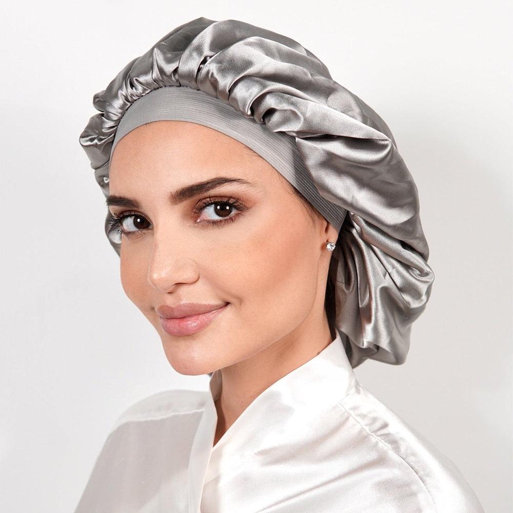 Easilocks Satin Comfort Bonnet Silver