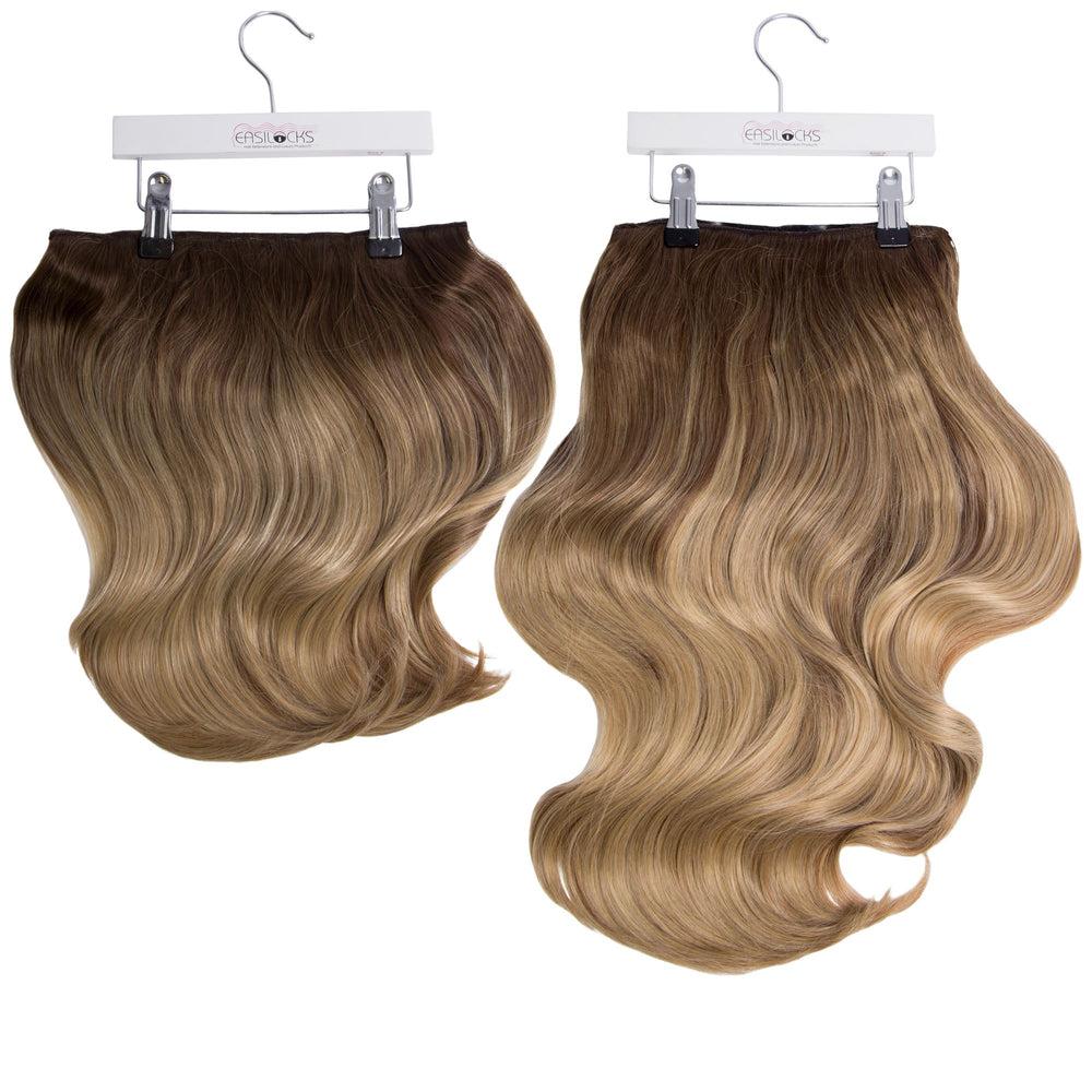 Easilocks Megan's Bouncy Blow HD Fibre Hair Extensions - 14" & 22" Ash Blonde