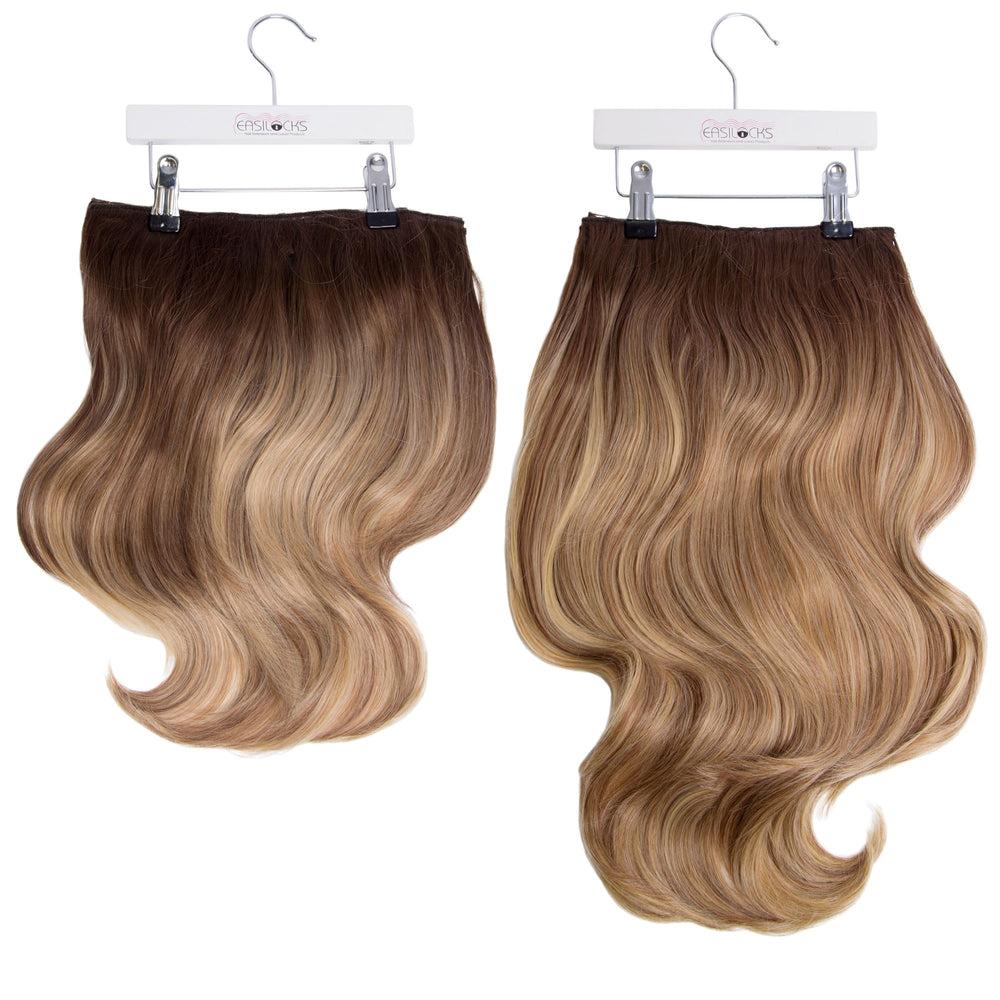 Easilocks Megan's Bouncy Blow HD Fibre Hair Extensions - 14" & 22" Ash Blonde