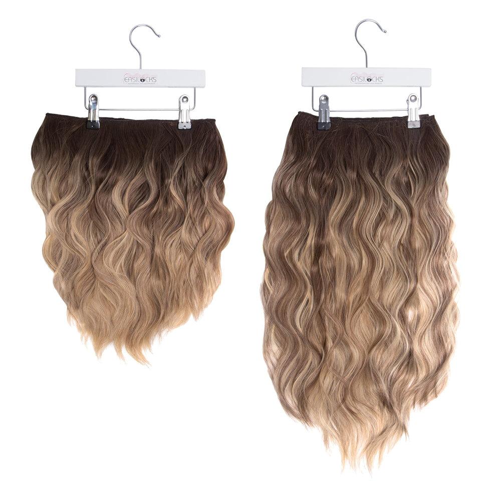 easilocks Miracle Makeover HD Fibre Clip In Hair Extensions - 14” & 22" Blonde Bombshell