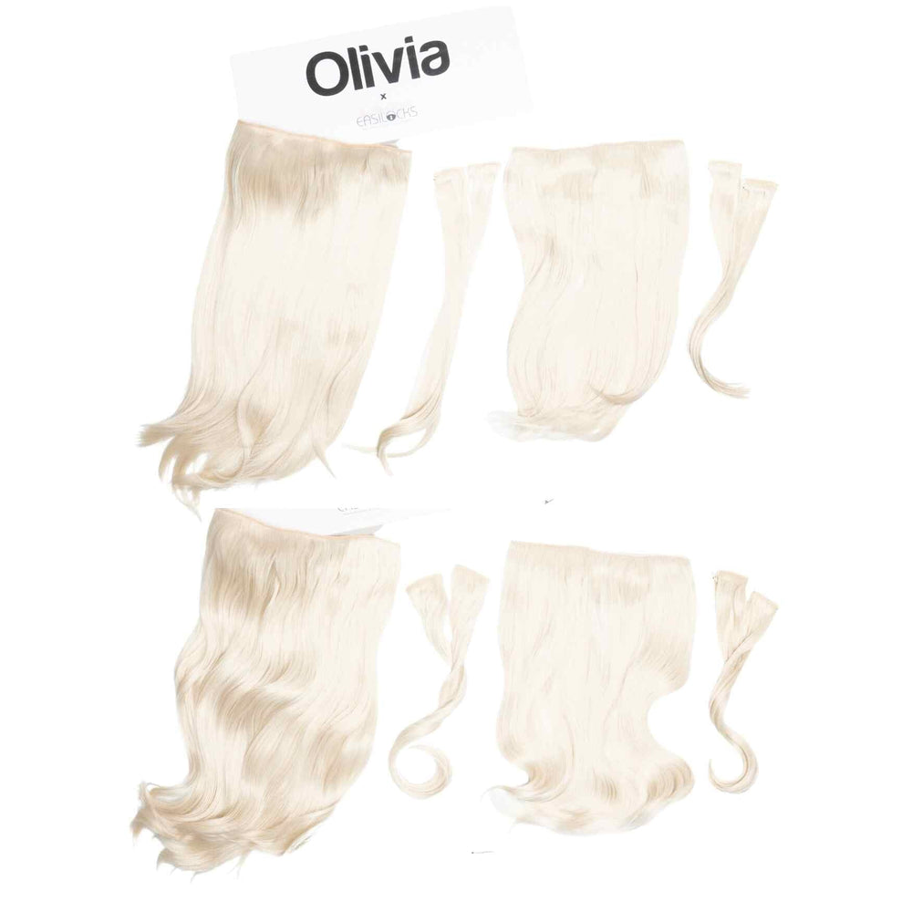 Easilocks Olivia X Easilocks Straight & Wavy Full Collection Ash Blonde