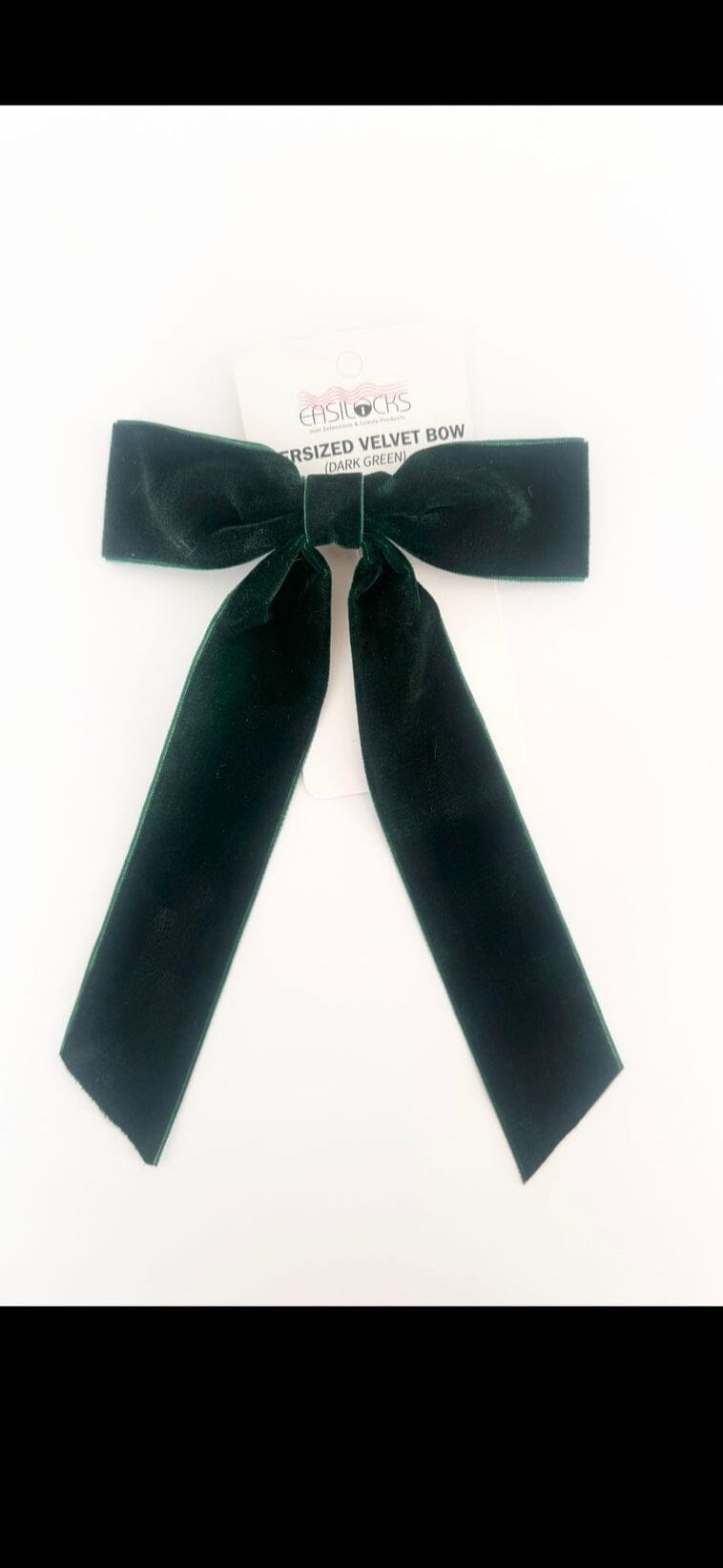 easilocks Oversized velvet Bow Dark Green Default Title