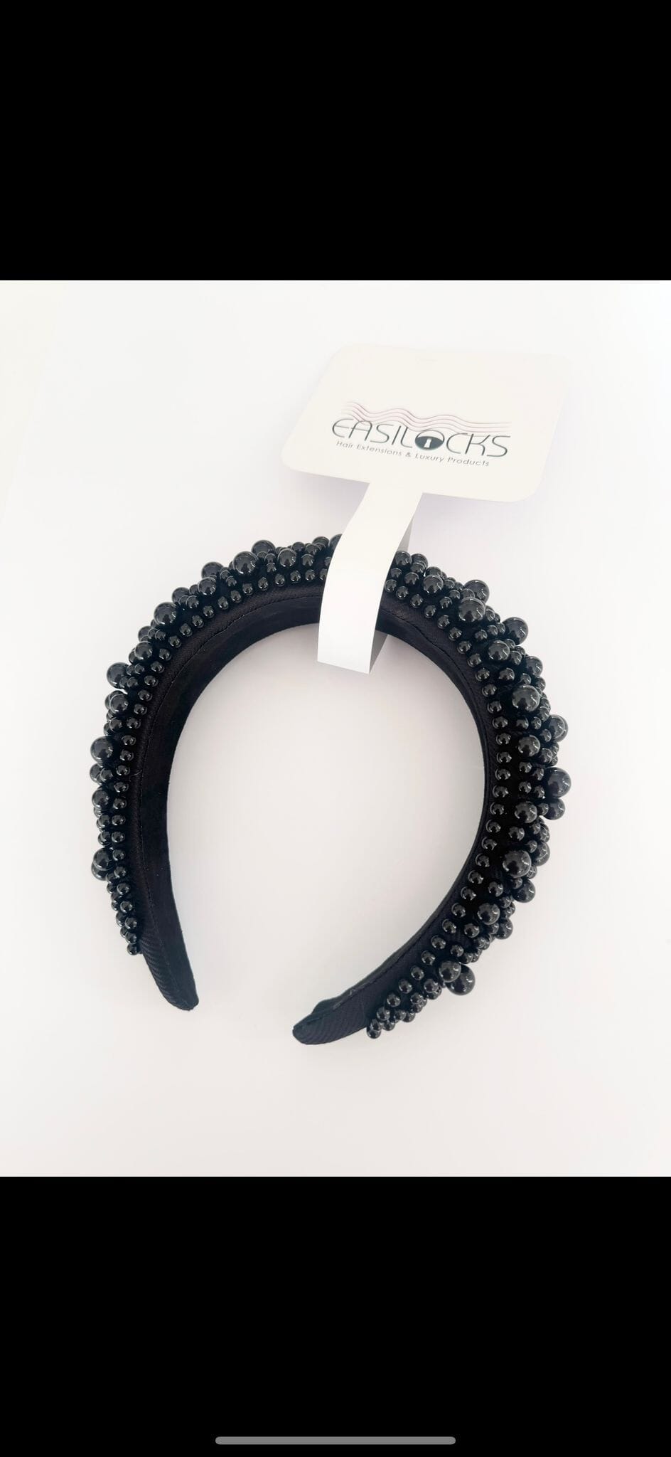 easilocks Pearl Oversized Headband Black Default Title