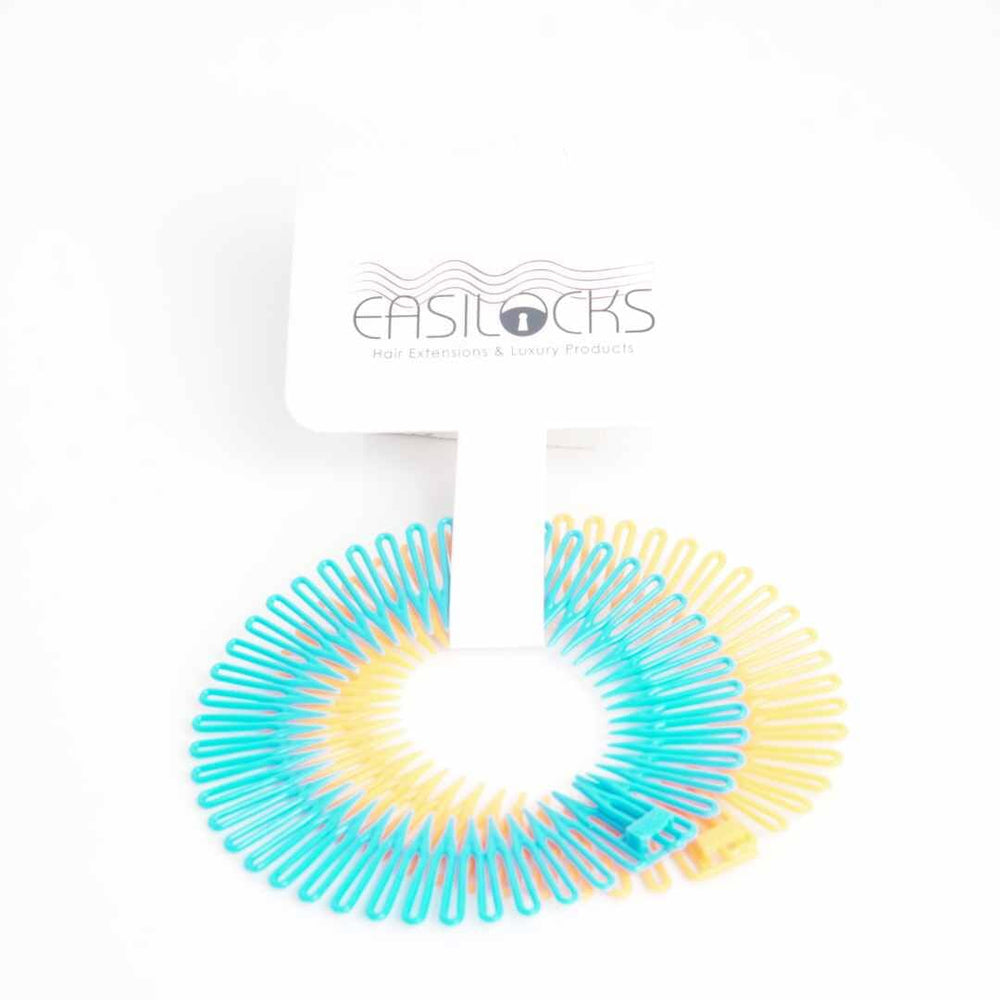 Easilocks Stretch Colour Headband Orange & Blue Default Title