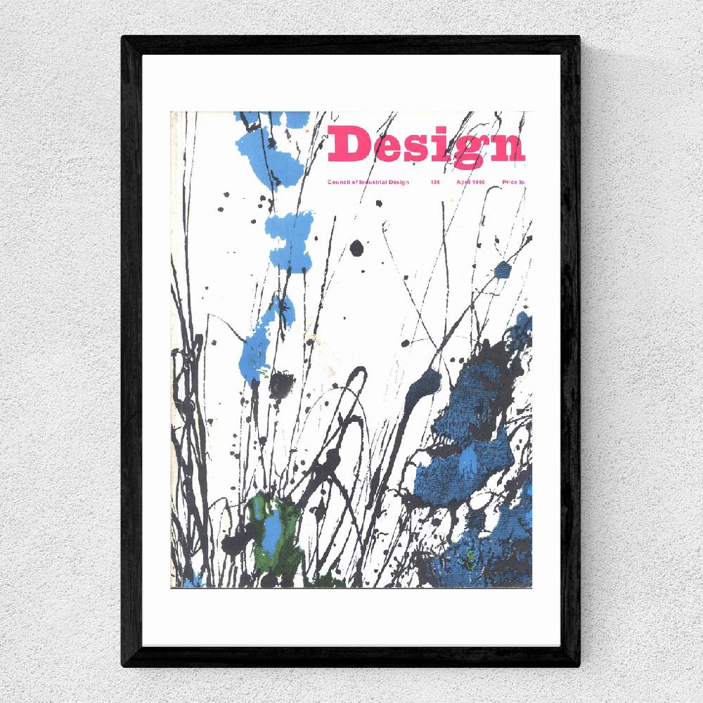 East End Prints 1960's Cover Ink Sketch Black Blue Green
