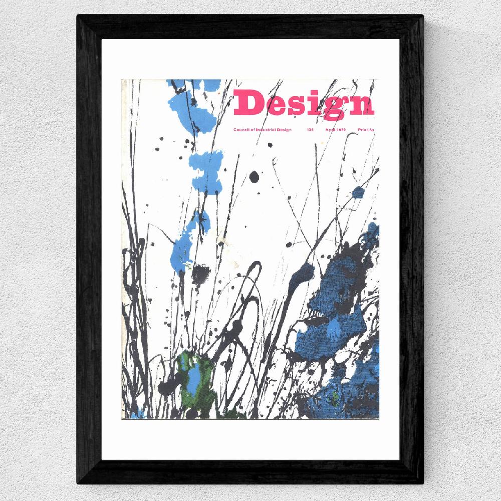 East End Prints 1960's Cover Ink Sketch Black Blue Green