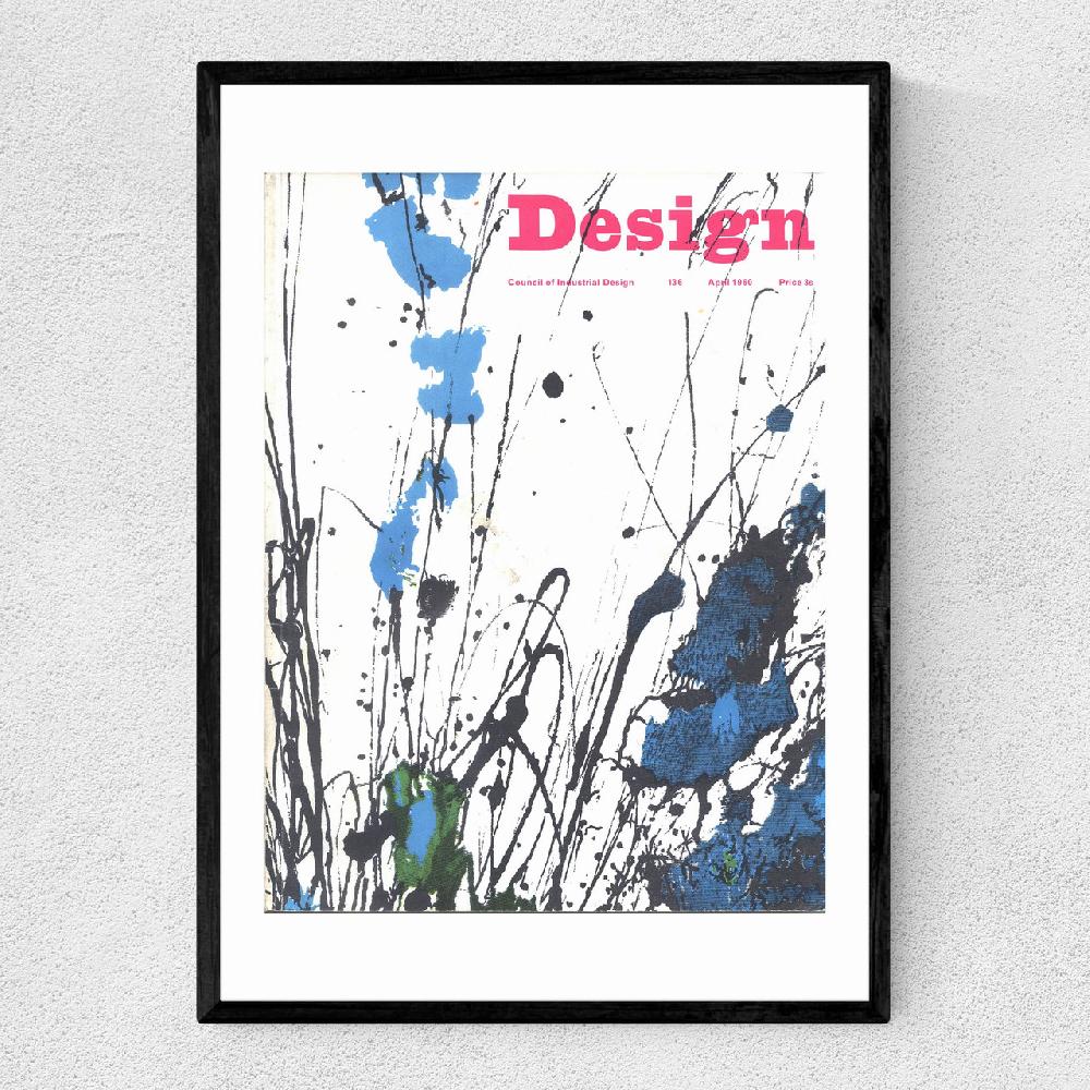 east end prints 1960's cover Ink sketch black blue green