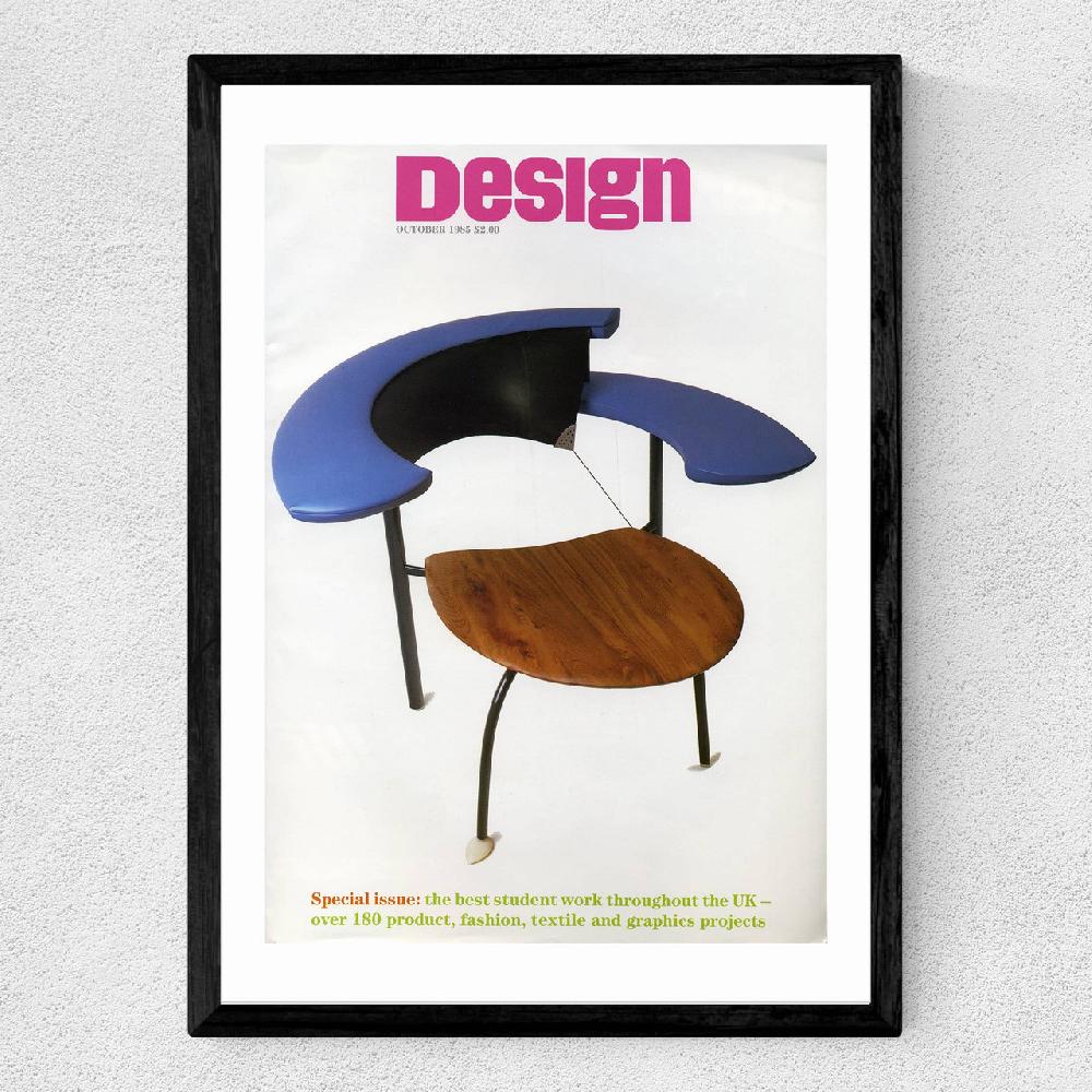 East End Prints 1985 RCA Student Designed Chair Blue