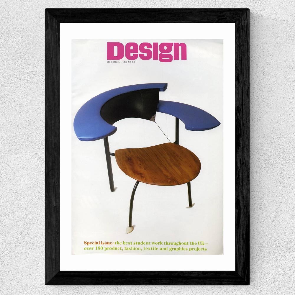 East End Prints 1985 RCA Student Designed Chair Blue