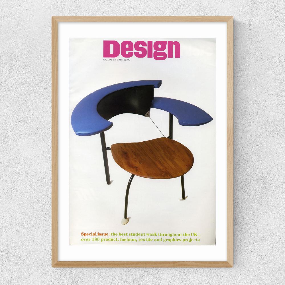 East End Prints 1985 RCA Student Designed Chair Blue