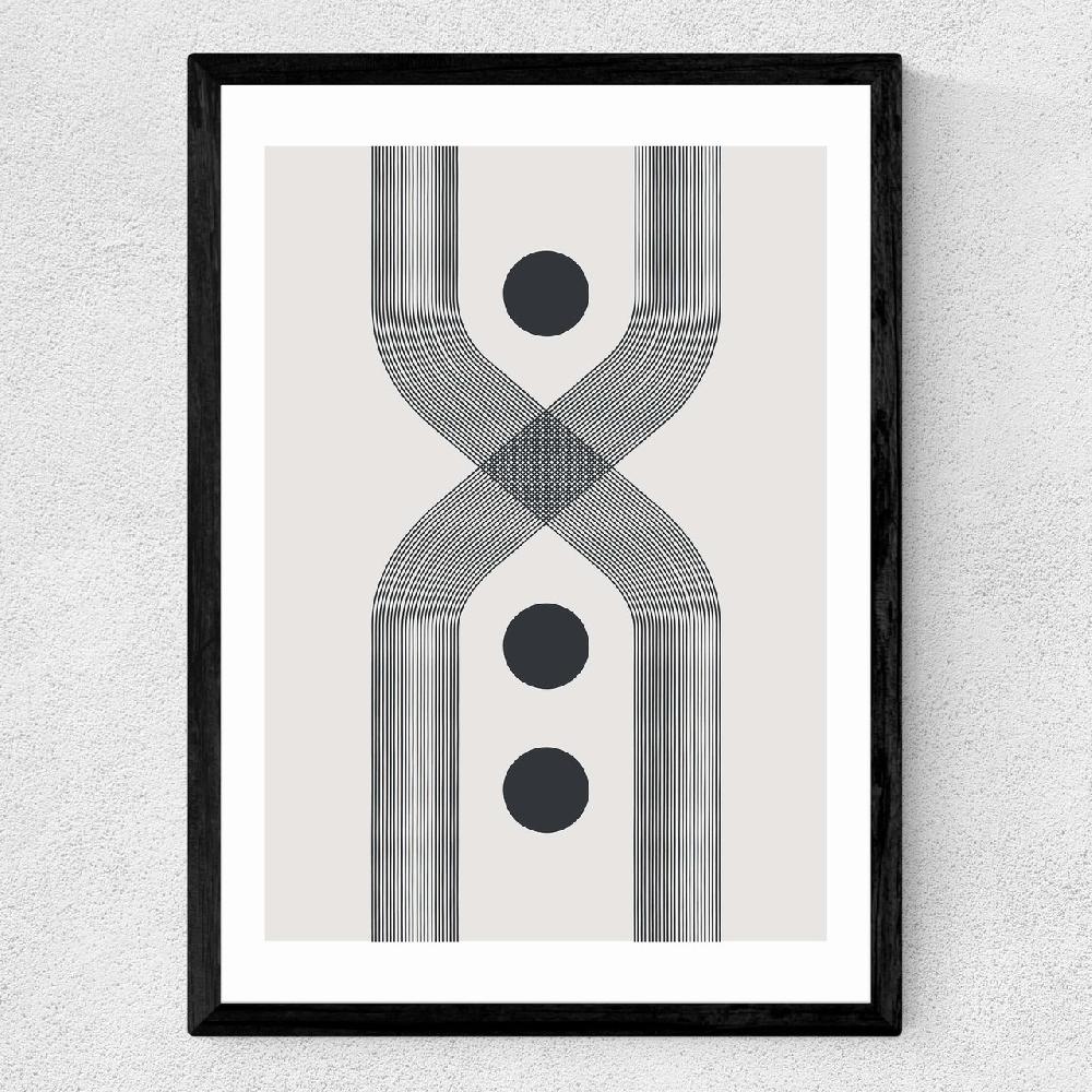 East End Prints Abstract Lines Circle By The Crayon Studio