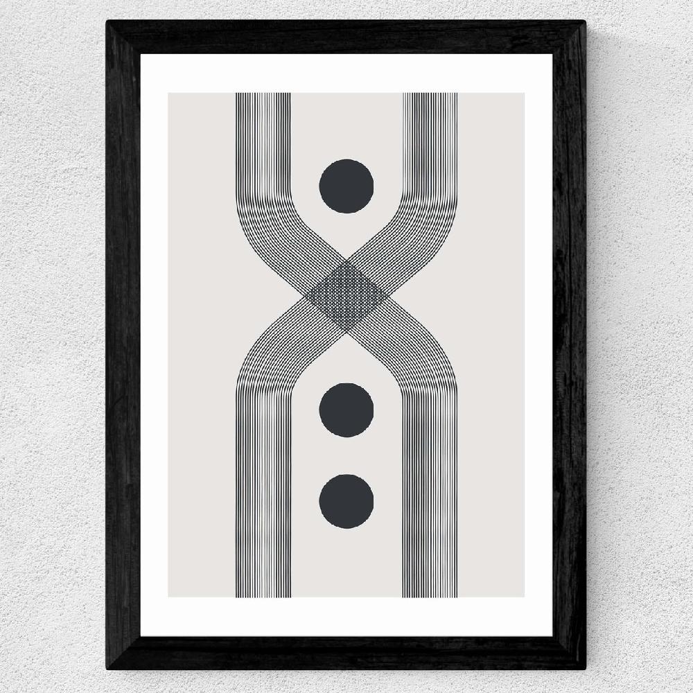 East End Prints Abstract Lines Circle By The Crayon Studio