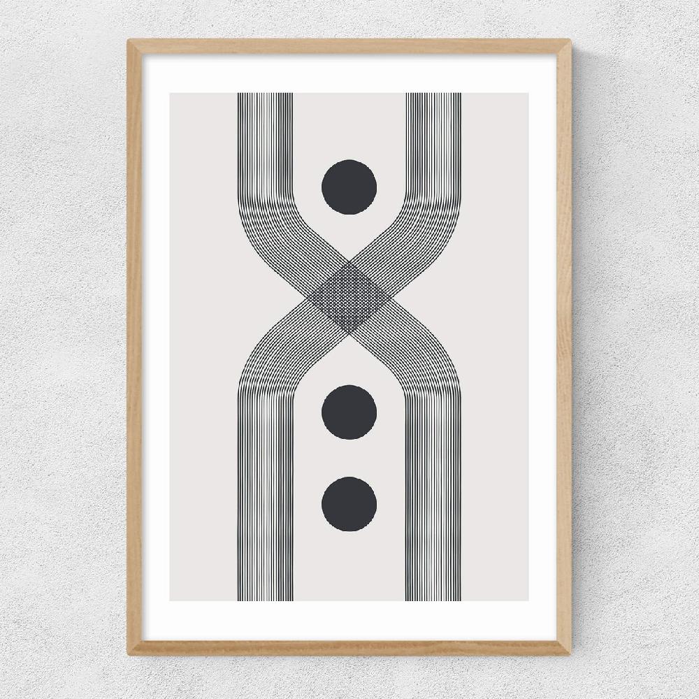 East End Prints Abstract Lines Circle By The Crayon Studio