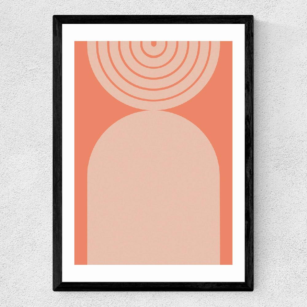 East End Prints Abstract Rainbow Circle Terracotta 2