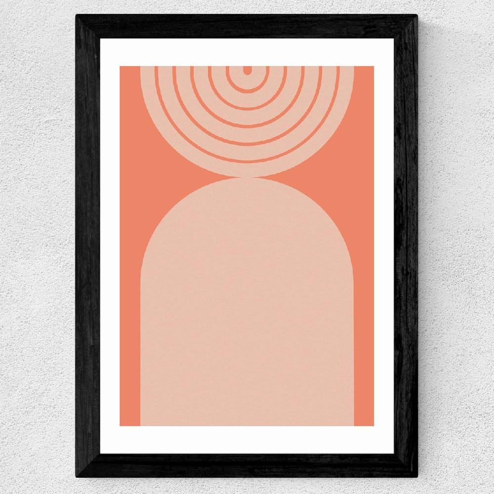 East End Prints Abstract Rainbow Circle Terracotta 2