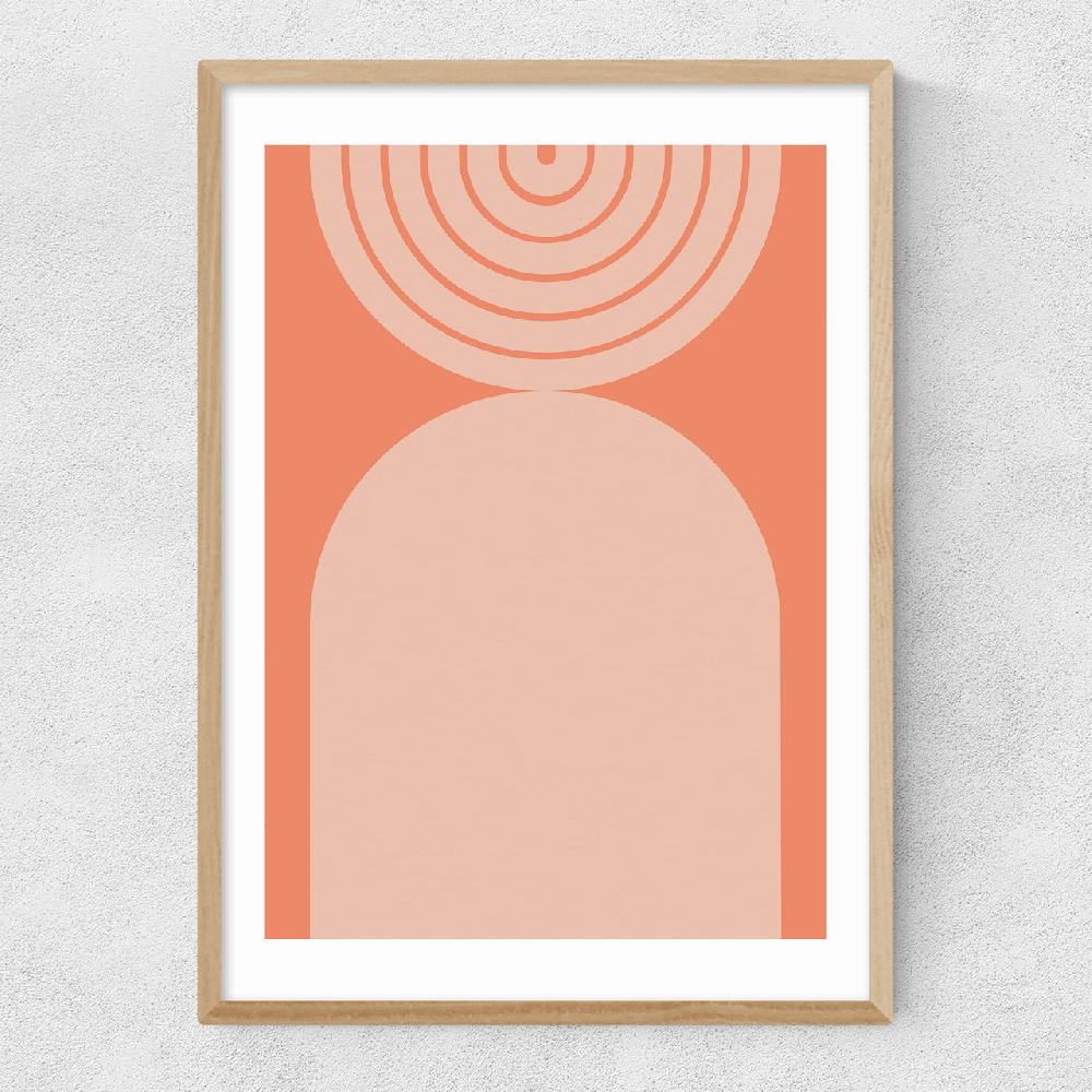 East End Prints Abstract Rainbow Circle Terracotta 2