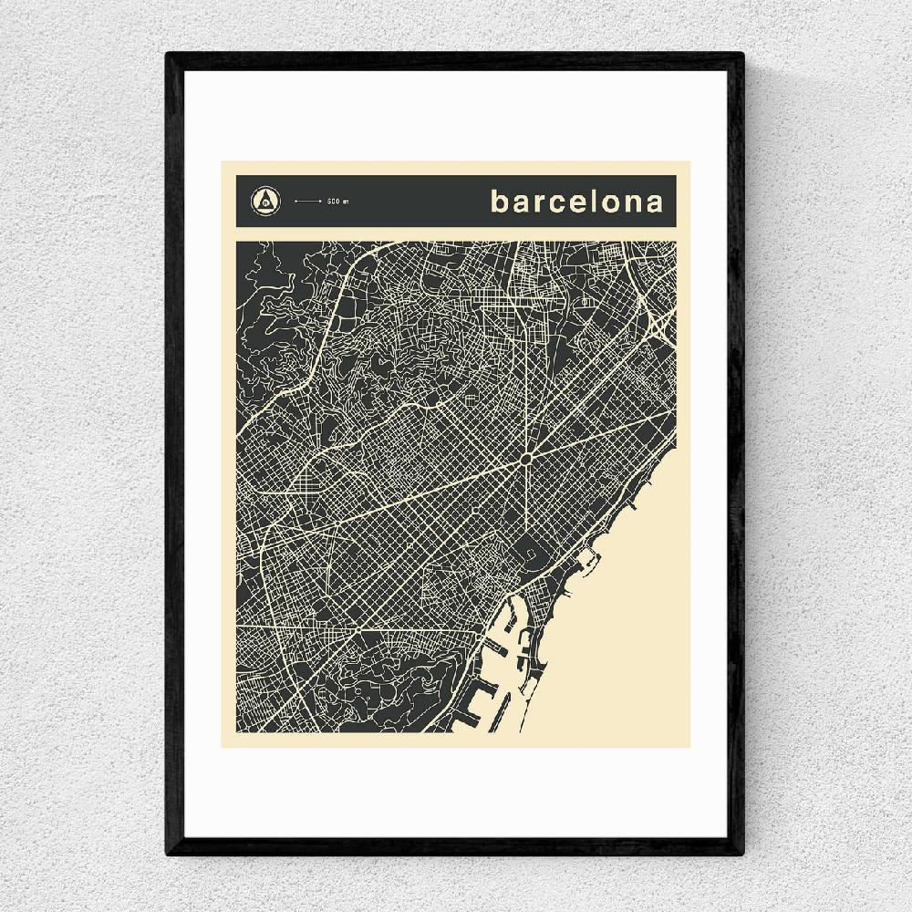 east end prints Barcelona Streetguide by Jazzberry Blue