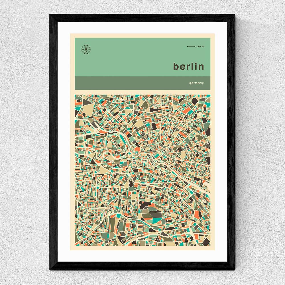 East End Prints Berlin Streetguide II By Jazzberry Blue